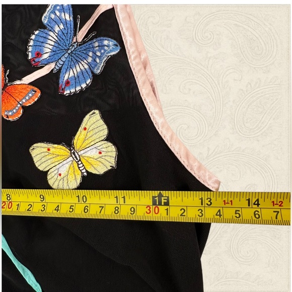 Cache Tadashi Y2K vintage Maxi Dress with Butterfly Accents size small - Picture 3 of 7